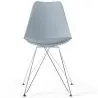 Buy Dining Chair with Cushion - Scandinavian Design and Metal Legs - Lumi Light grey 61728 - in the EU