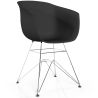 Buy Dining Chair - Scandinavian Style - Chrome Legs - Mangri Black 61730 at MyFaktory