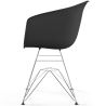 Buy Dining Chair - Scandinavian Style - Chrome Legs - Mangri Black 61730 in the Europe