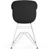Buy Dining Chair - Scandinavian Style - Chrome Legs - Mangri Black 61730 home delivery