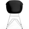 Buy Dining Chair - Scandinavian Style - Chrome Legs - Mangri Black 61730 - in the EU