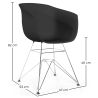 Buy Dining Chair - Scandinavian Style - Chrome Legs - Mangri Black 61730 with a guarantee
