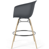 Buy Bar Stool - Scandinavian Style - Natural Wood Legs - Miscel Dark grey 61732 with a guarantee