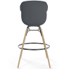 Buy Bar Stool - Scandinavian Style - Natural Wood Legs - Miscel Dark grey 61732 - in the EU
