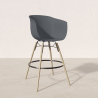 Buy Bar Stool - Scandinavian Style - Natural Wood Legs - Miscel Dark grey 61732 in the Europe
