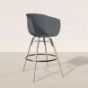 Buy Bar Stool - Scandinavian Style - Natural Wood Legs - Miscel Dark grey 61732 - prices