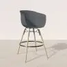 Buy Bar Stool - Scandinavian Style - Natural Wood Legs - Miscel Dark grey 61732 - in the EU