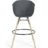 Buy Bar Stool - Scandinavian Style - Natural Wood Legs - Miscel Dark grey 61732 - in the EU