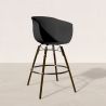 Buy Bar Stool - Scandinavian Style - Dark Wood Legs - Nubre Black 61733 - prices