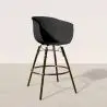 Buy Bar Stool - Scandinavian Style - Dark Wood Legs - Nubre Pastel blue 61733 - in the EU