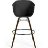 Buy Bar Stool - Scandinavian Style - Dark Wood Legs - Nubre Black 61733 - in the EU