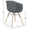 Buy Dining Chair - Scandinavian Style - Natural Wood Legs - Mangri Dark grey 61734 in the Europe