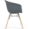 Buy Dining Chair - Scandinavian Style - Natural Wood Legs - Mangri Dark grey 61734 with a guarantee