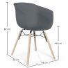 Buy Dining Chair - Scandinavian Style - Natural Wood Legs - Mangri Dark grey 61734 with a guarantee
