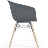 Buy Dining Chair - Scandinavian Style - Natural Wood Legs - Mangri Dark grey 61734 in the Europe