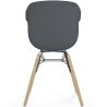 Buy Dining Chair - Scandinavian Style - Natural Wood Legs - Mangri Dark grey 61734 home delivery