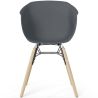 Buy Dining Chair - Scandinavian Style - Natural Wood Legs - Mangri Dark grey 61734 - in the EU