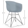 Buy Dining Chair - Scandinavian Style - Black Legs - Mangri Light grey 61731 with a guarantee