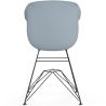 Buy Dining Chair - Scandinavian Style - Black Legs - Mangri Light grey 61731 home delivery