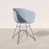 Buy Dining Chair - Scandinavian Style - Black Legs - Mangri Light grey 61731 - prices