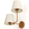 Buy Golden Wall Lamp with Cable and Two Shades - Glowena Cream 61743 with a guarantee