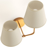 Buy Golden Wall Lamp with Cable and Two Shades - Glowena Cream 61743 - in the EU