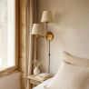 Buy Golden Wall Lamp with Cable and Two Shades - Glowena Cream 61743 home delivery