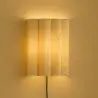 Buy Wall Lamp with Fabric Shade and Aged Gold Structure - Gildora White 61744 - prices