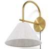 Buy Vintage Gold Wall Lamp with Plug and Switch - Lumella Brass 61745 in the Europe