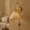 Buy Vintage Gold Wall Lamp with Plug and Switch - Lumella Brass 61745 at MyFaktory