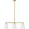 Buy Aged Gold Metal Ceiling Pendant Lamp with 3 Shades - Emberlux Gold 61736 home delivery
