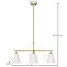 Buy Aged Gold Metal Ceiling Pendant Lamp with 3 Shades - Emberlux Gold 61736 - prices