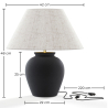 Buy Vintage Table Lamp - Ceramic Base and Fabric Shade - Goldina Black 61737 in the Europe