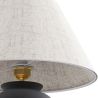 Buy Vintage Table Lamp - Ceramic Base and Fabric Shade - Goldina Black 61737 - in the EU