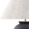 Buy Vintage Table Lamp - Ceramic Base and Fabric Shade - Goldina Black 61737 at MyFaktory