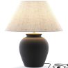Buy Vintage Table Lamp - Ceramic Base and Fabric Shade - Goldina Black 61737 at MyFaktory
