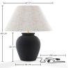 Buy Vintage Table Lamp - Ceramic Base and Fabric Shade - Goldina Black 61737 home delivery
