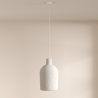 Buy Pendant lamp - Minimalist design - Stone-effect finish - Sinur II White 61739 in the Europe