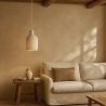 Buy Pendant lamp - Minimalist design - Stone-effect finish - Sinur II White 61739 in the Europe