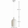 Buy Pendant lamp - Minimalist design - Stone-effect finish - Sinur II White 61739 - prices