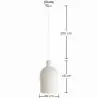 Buy Pendant lamp - Minimalist design - Stone-effect finish - Sinur II White 61739 - prices