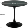 Buy Tulip Coffee Table in Marble - 50cm Black 15420 - in the EU