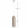 Buy Pendant lamp - Minimalist design - Stone-effect finish, model III - Miris Taupe 61740 with a guarantee