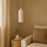 Buy Pendant lamp - Minimalist design - Stone-effect finish - Sinur III White 61740 - in the EU