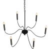Buy Matte Black Metal Chandelier Style Pendant Lamp – 6 Arms - Lumora Black 61741 in the Europe