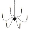 Buy Matte Black Metal Chandelier Style Pendant Lamp – 6 Arms - Lumora Black 61741 home delivery