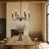 Buy Matte Black Metal Chandelier Style Pendant Lamp – 6 Arms - Lumora Black 61741 - prices