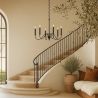 Buy Matte Black Metal Chandelier Style Pendant Lamp – 6 Arms - Lumora Black 61741 in the Europe