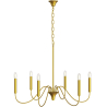 Buy Gold 6-Arm Pendant Lamp – Modern Chandelier Style in Metal - Aviana Gold 61742 - in the EU