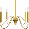 Buy Gold 6-Arm Pendant Lamp – Modern Chandelier Style in Metal - Aviana Gold 61742 - prices